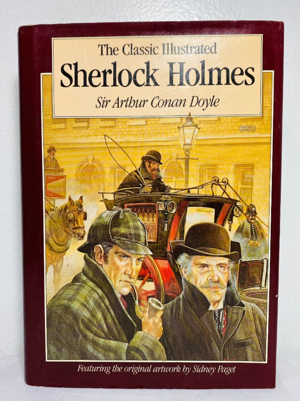 VNTG Classic Illustrated Sherlock Holmes 37 Stories & Baskervilles Novel HC DJ